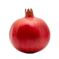 Pomegranate fruit isolated on white background, fresh organic superfood from Huerto.Bio for healthy eating and natural nutrition.