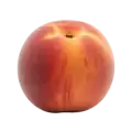 Fresh organic peach from Huerto.Bio, beautifully ripe with vibrant orange and red hues, perfect for healthy, sustainable eating.