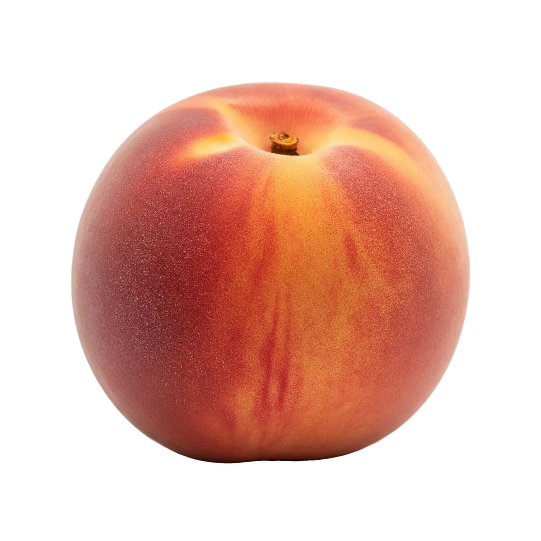 Fresh organic peach from Huerto.Bio, beautifully ripe with vibrant orange and red hues, perfect for healthy, sustainable eating.