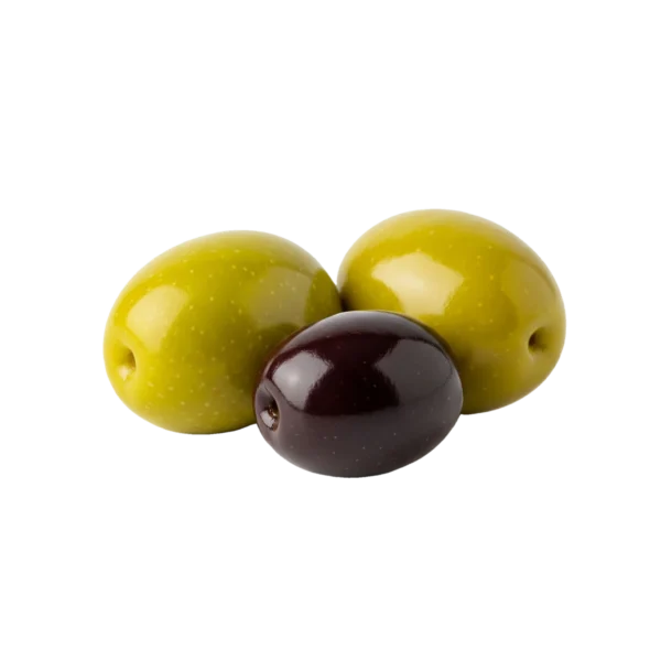 Aceitunas verdes y negras orgánicas, variedad saludable y nutritiva, ideales para aperitivos, ensaladas y tapas, cultivadas con métodos ecológicos en Huerto.Bio.