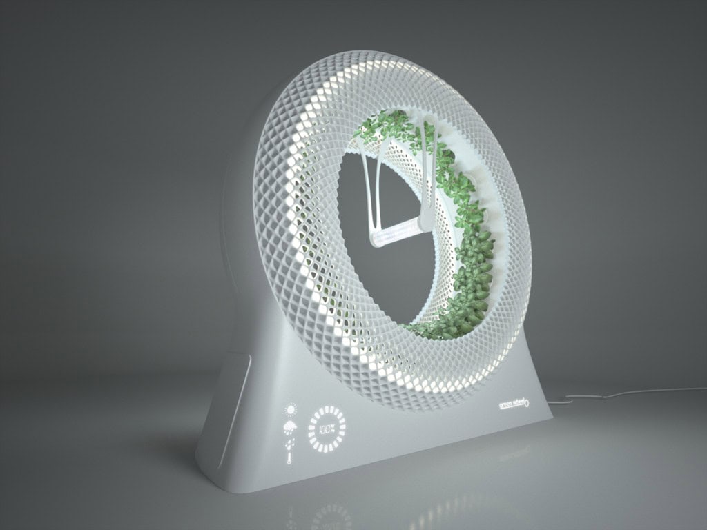 Un jardín rotatorio futurista