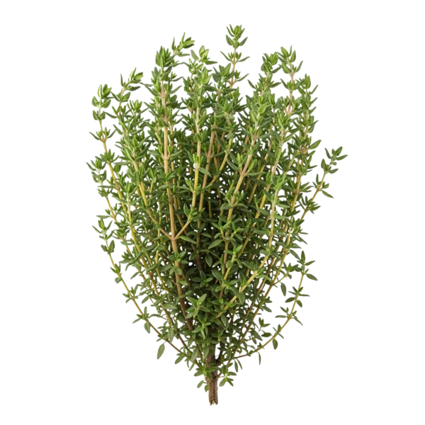 Rama de tomillo fresco, aromático y ecológico, ideal para cocinar y sazonar con productos orgánicos certificados en huerto.bio.