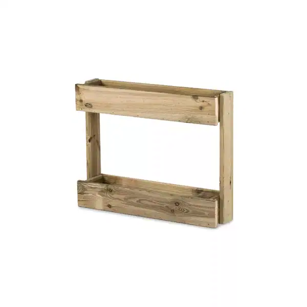 Mueble de madera para huerto urbano ecológico en huerto.bio. Ideal para plantar hortalizas y aromáticas en casa con materiales sostenibles y de alta calidad.