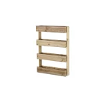 Listón de madera natural para jardín o huerto ecológico, uso en agricultura sostenible y horticultura, diseño rústico y funcional, huerto.bio.