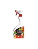 KETAR insecticida total plus para plantas ornamentales, jardín y huerta, en envase spray con ingredientes naturales para control de plagas.