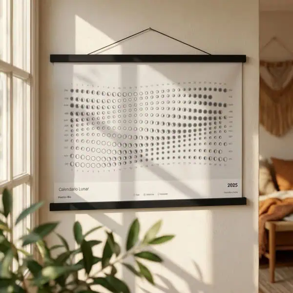 1. Calendario lunar para jardinería en 2025, ideal para cultivo orgánico y huerto ecológico, con fases de luna para potenciar tus plantas.