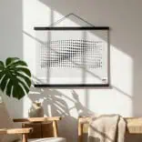 1. Póster del calendario lunar 2026 con diseño gráfico en círculos y fechas, decorativo y funcional para hogares y oficinas en estilo moderno minimalista.